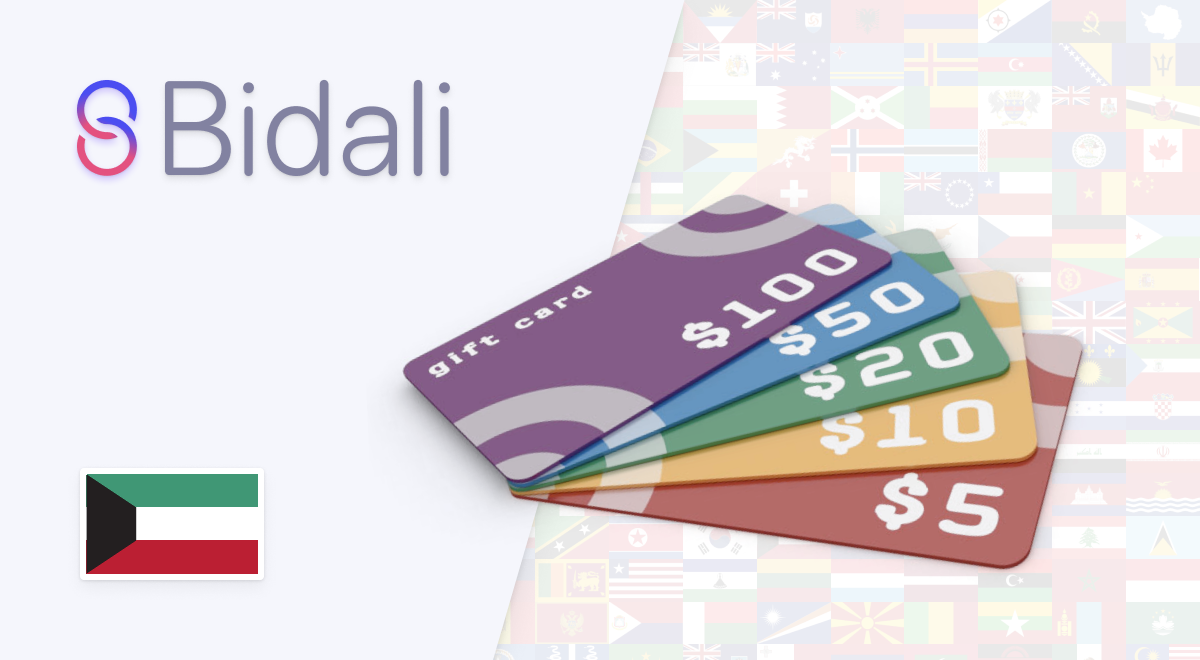 Shop Giftcards, Vouchers, and Mobile Topups / Airtime in Kuwait with Bitcoin,  Ethereum, Litecoin, Stellar, USDT, USDT, and many other stablecoins. -  Bidali