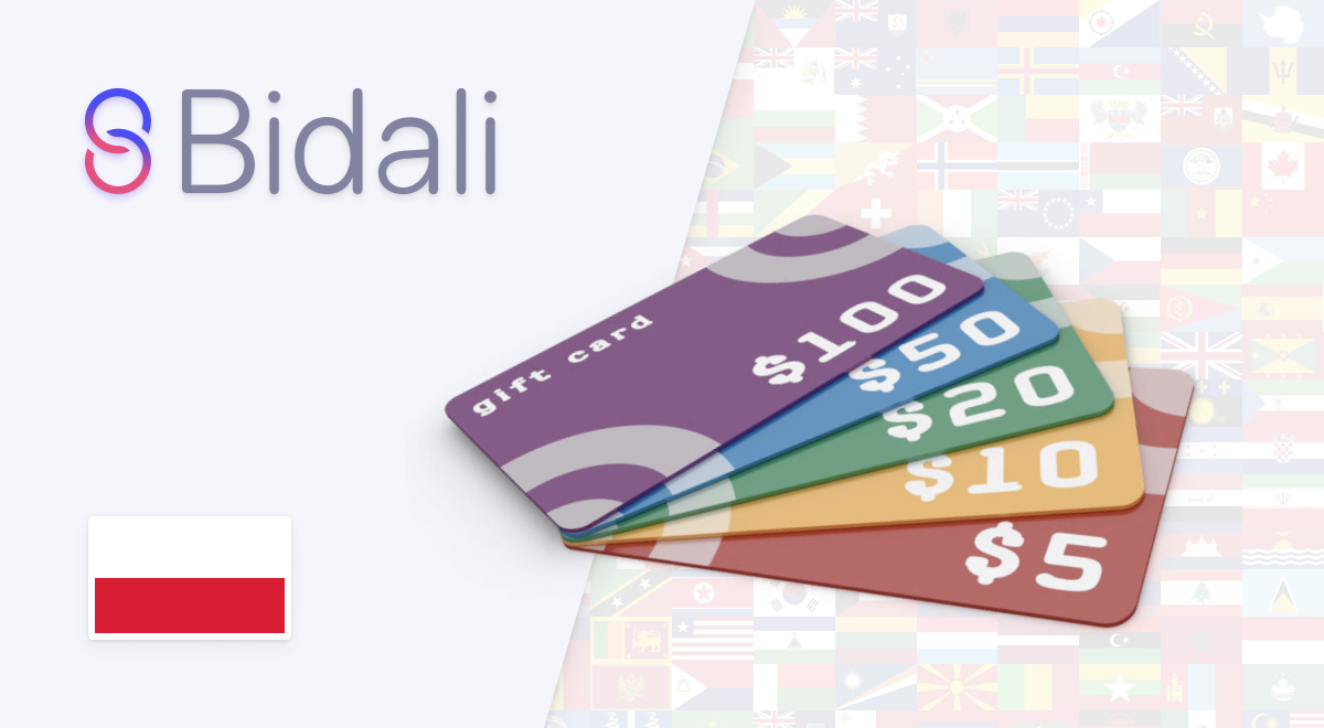 Compra tarjetas de regalos, vouchers, y recargas móviles en Poland usando  Bitcoin, Ethereum, Litecoin, Stellar, USDT, USDT, y muchas otras monedas. -  Bidali