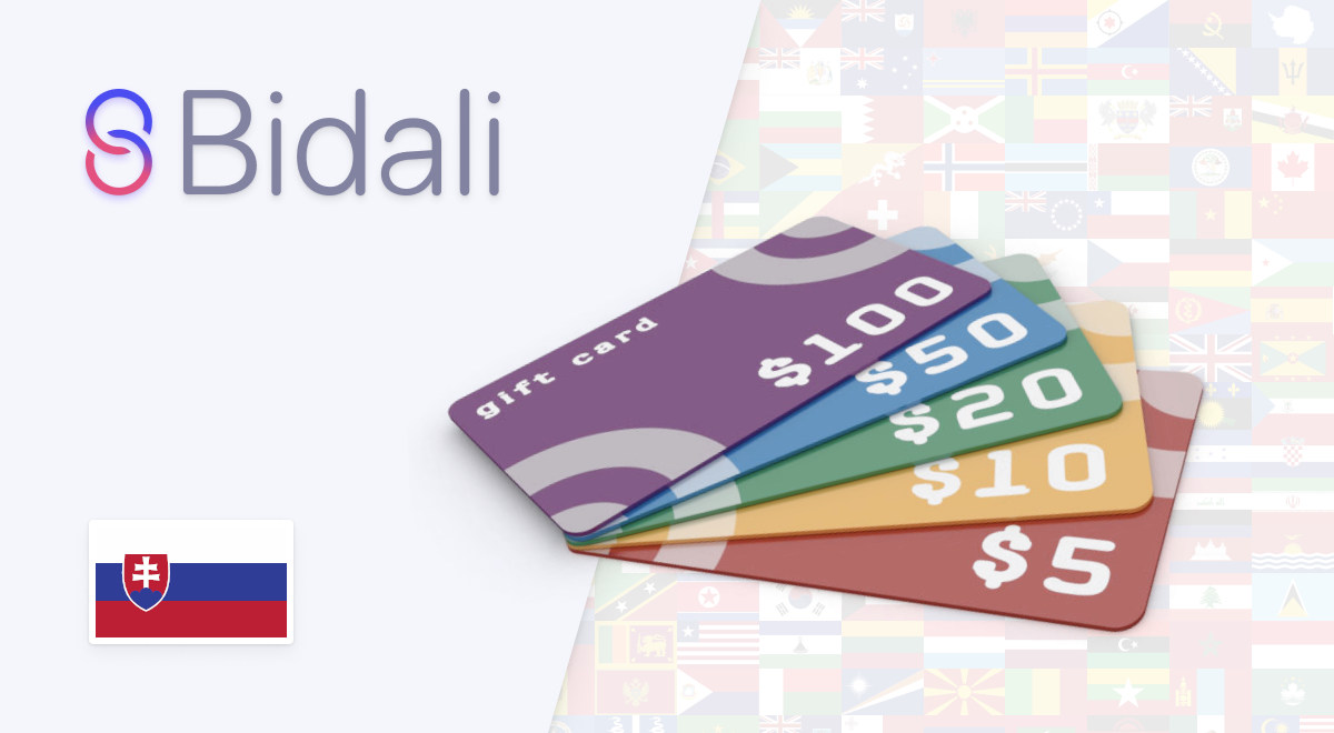 Shop Giftcards, Vouchers, and Mobile Topups / Airtime in Slovakia with  Bitcoin, Ethereum, Litecoin, Stellar, USDT, USDT, and many other  stablecoins. - Bidali